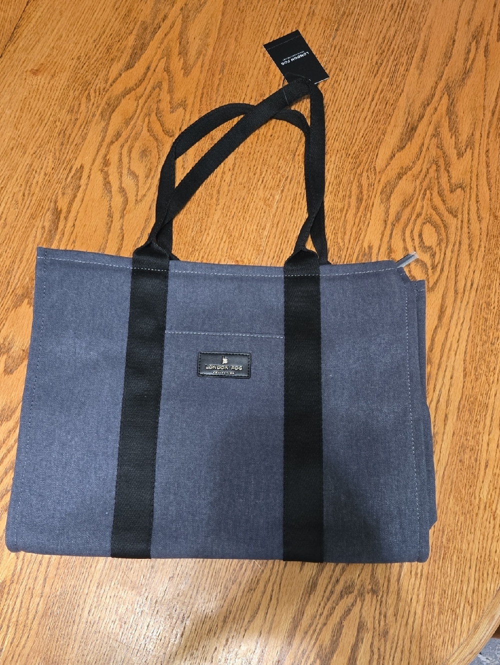 Marc Jacobs Blue Canvas Tote with Black Straps